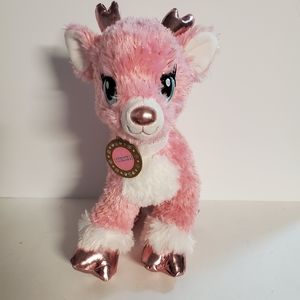 Build A Bear Workshop Twinkle Merry Mission Pets Reindeer Pink.  14" NWOT.